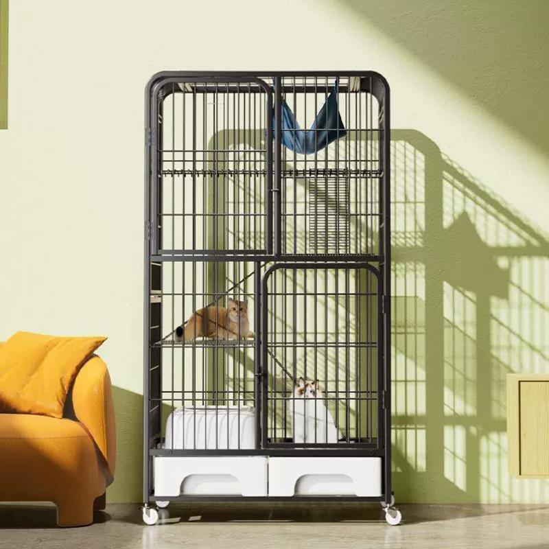 猫笼家用室内双层三层猫别墅超大自由空间猫咪笼子舍带厕所猫砂盆