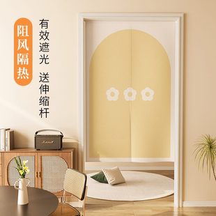 半帘厕所卫生间子家用隔断专用布艺帘免打孔厨房门帘卧室半截遮挡