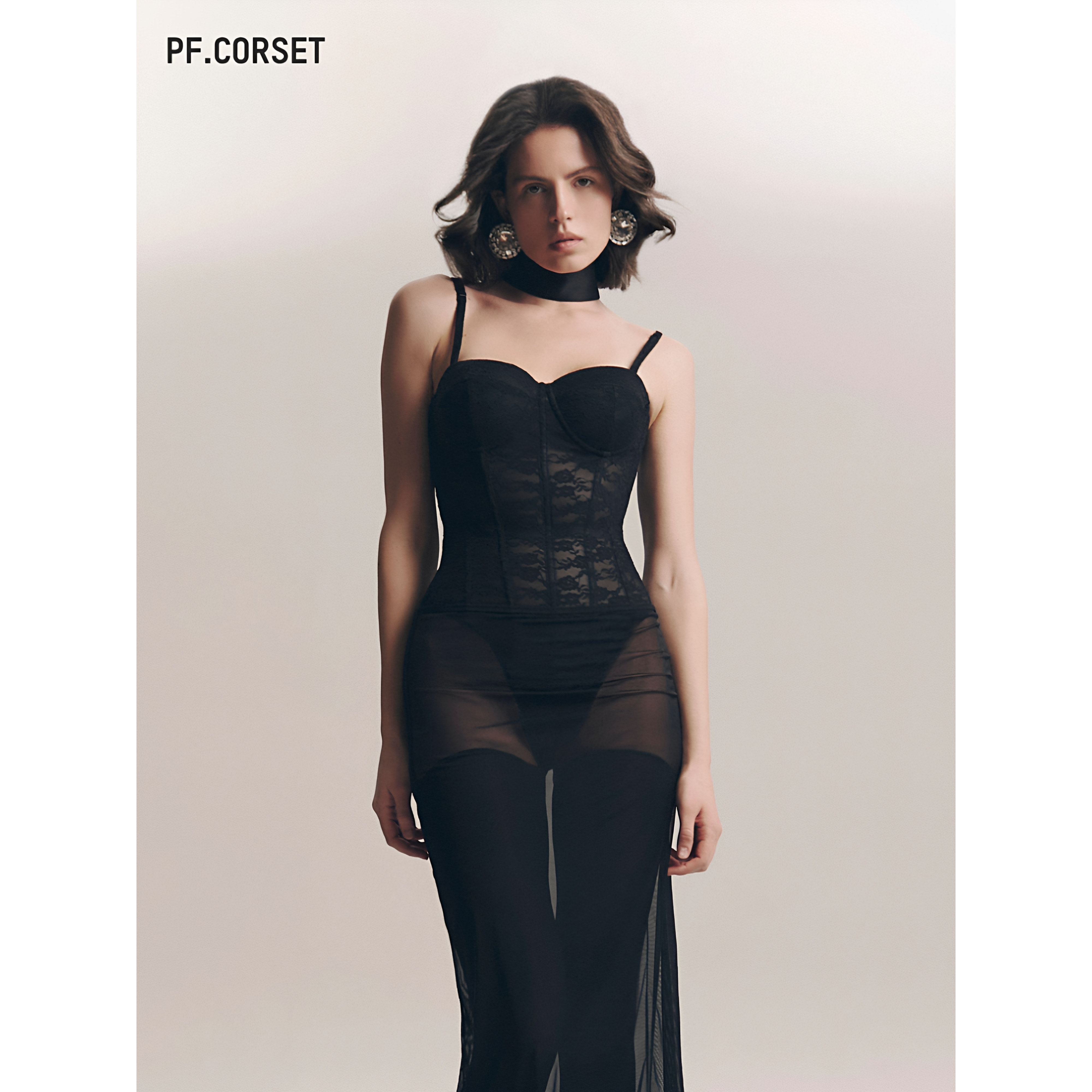 Moss Luxe 法式全蕾丝吊带收腰连体绑带鱼骨胸衣 PerfectCorsetNY
