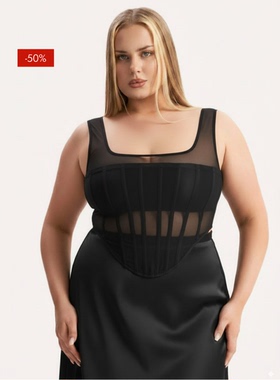 Plussale【大码五折特惠系列】塑形收腰鱼骨胸衣