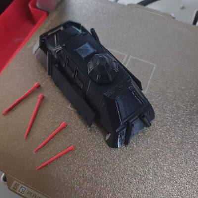 TIV2龙卷风拦截车静态模型 3D打印风暴追击车摆件玩具