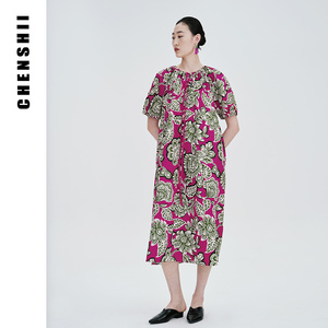 CHENSHII纯棉印花连衣裙