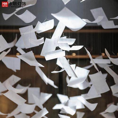 售楼中心沙盘洽谈区亚克力片组合形吊灯会所大厅展厅艺术创意灯具,家装灯饰光源,客厅吊灯,淘宝优惠券,粉丝福利购,淘宝优惠卷
