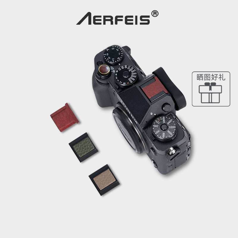 AERFEIS阿尔飞斯纯铜复古木艺相机快门按钮配件适用富士xt5xt4xt3