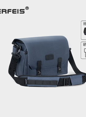 阿尔飞斯相机包斜挎帆布单肩包男女原创防水相机袋保护套适用富士佳能r50摄影包专业便携单反收纳包微单包
