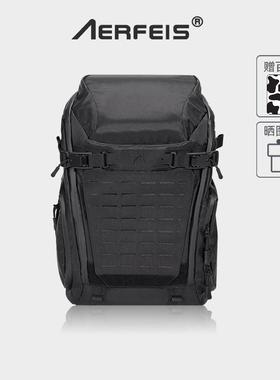 阿尔飞斯机能风战术摄影包男防水大容量微单数码相机包户外登山旅行徒步收纳包单反便携通勤专业内胆双肩背包