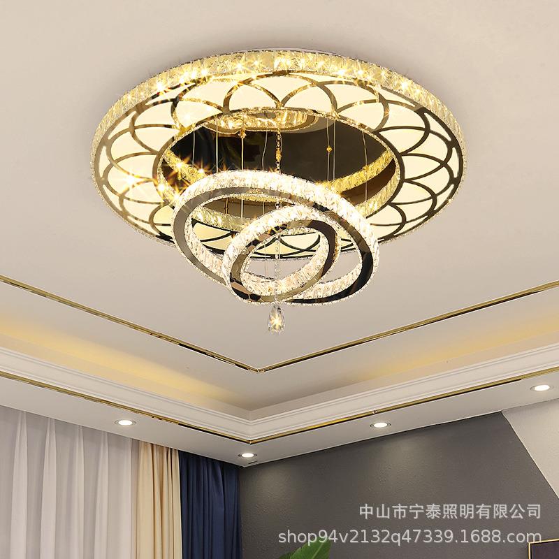 客厅吊灯大灯豪华水晶灯现代简约大气轻奢餐厅灯卧室led吸顶灯具