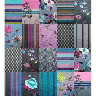 志达纺织拼接类数码印花装饰面料高档冰花绒布料ANNA-C