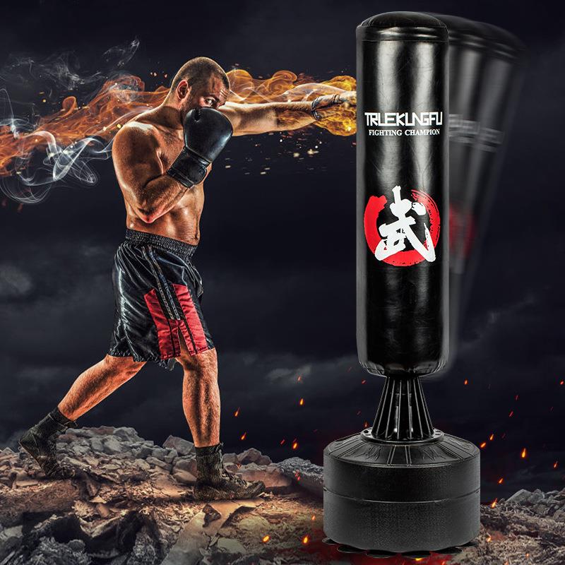 家用拳击沙袋立式注沙拳击桶成人儿童跆拳道健身训练器材拳击柱