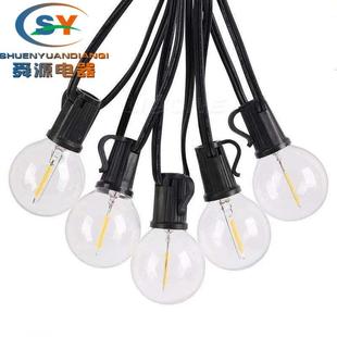 工厂直销G40LED欧规25灯110V 饰灯串圣诞聚会庭院灯串 240V户外装