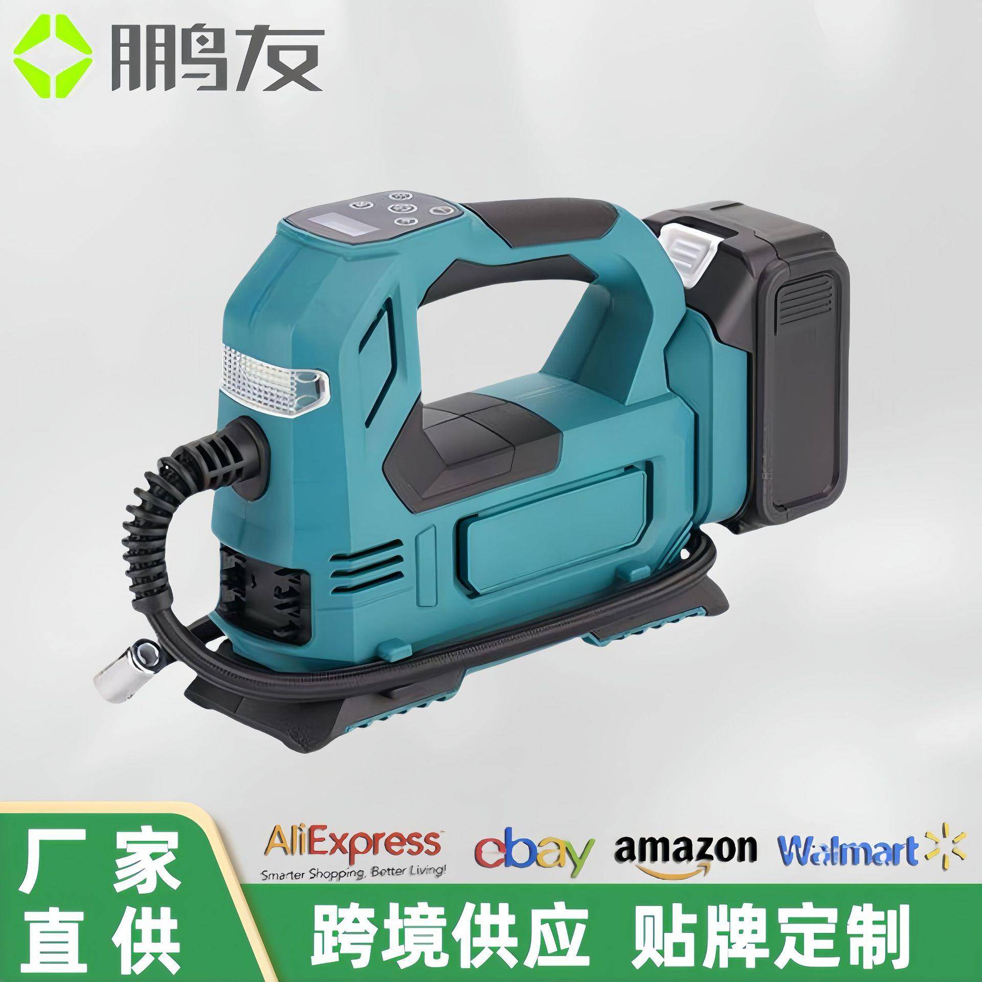 工厂多功能卧式数显车载电动打气泵便携式家用汽车锂电充气泵