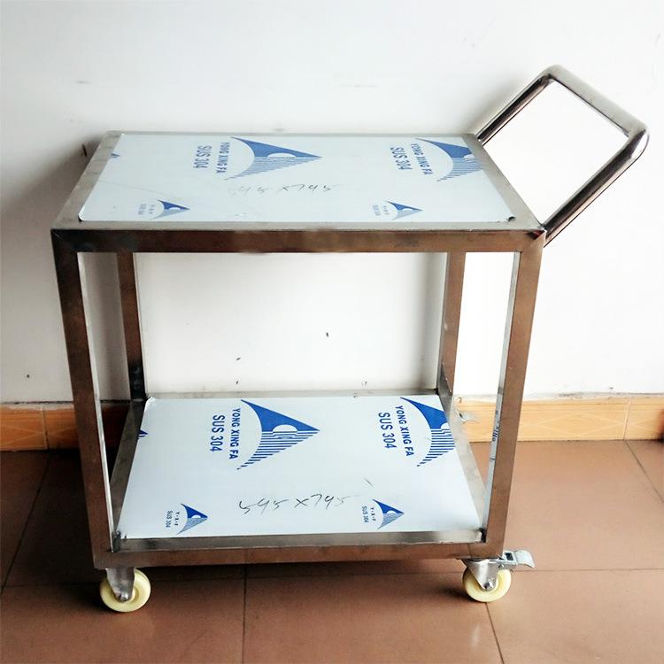 供应201不锈钢推车304不锈钢平板手推车双层工具手推车