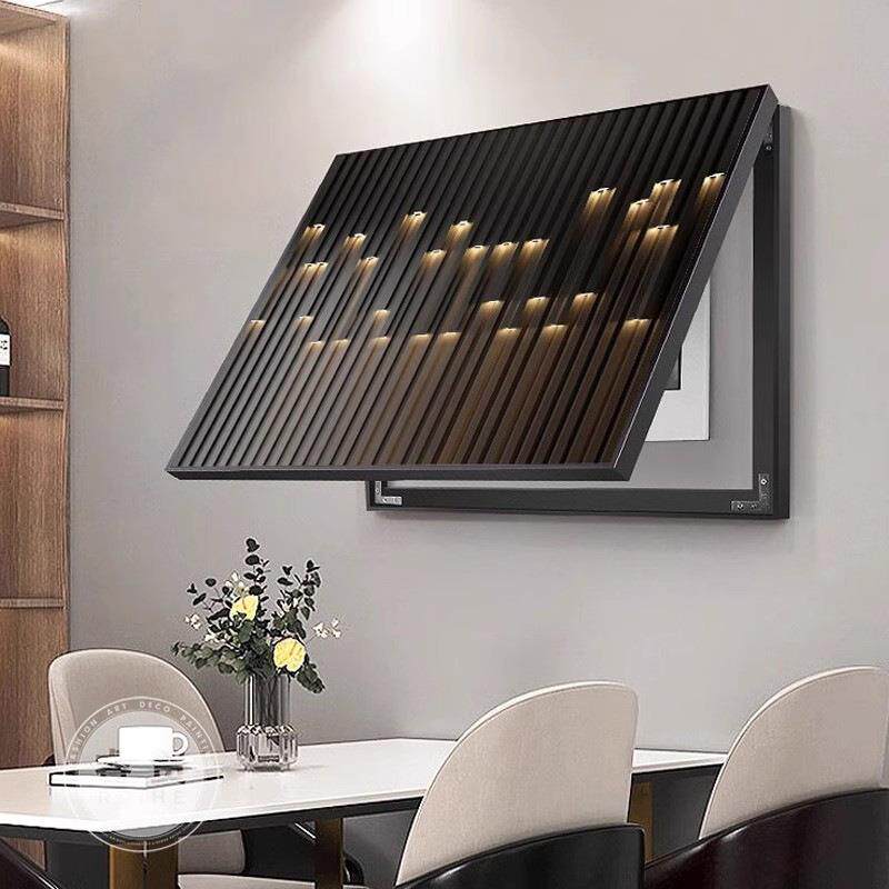 现代简约轻奢电表箱装饰画高级感配电箱遮挡电闸强弱开关盒挂画