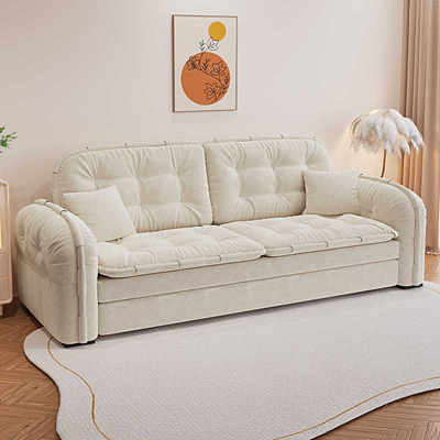 沙发2024新款客厅折叠沙发床储物两用科技布小户型懒人床网红沙发