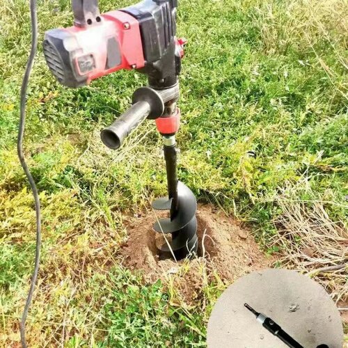 钻硬土挖坑神器冲击钻电锤专用打洞机大棚插管土地栽树种植工具