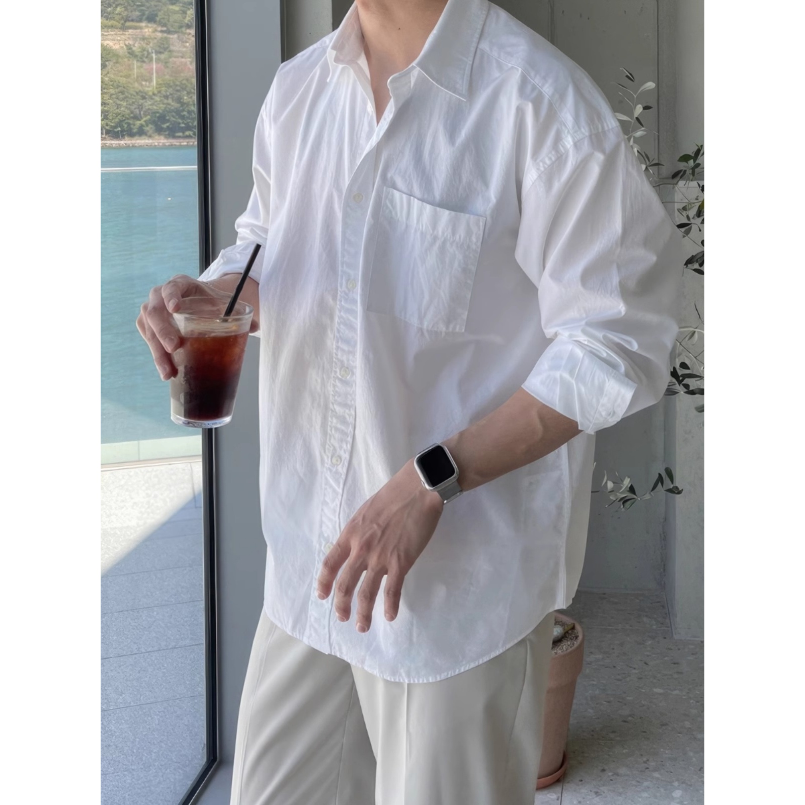 300斤长袖白衬衫男女2025春季