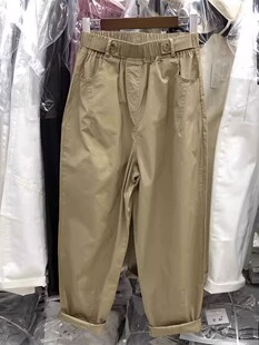 300斤休闲九分老爹裤 裤 男装 加肥宽松直筒哈伦工装 春秋薄款 特大码
