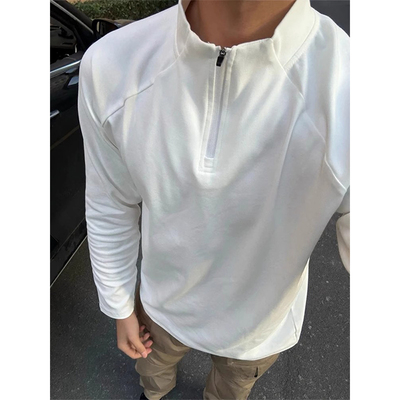 特大码300斤半拉链德绒打底衫男