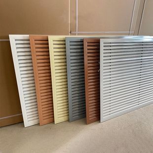 饰网家用地暖分水器检修口遮挡罩 阳台铝网格铝合金百叶窗暖气罩装