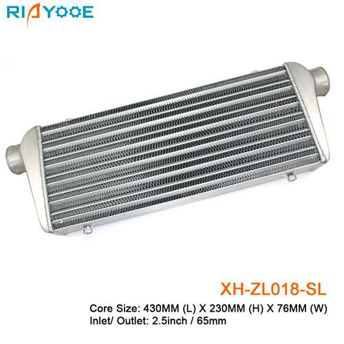 汽车中冷器通用430x230x76-65MM铝制管式进气涡轮增压散热器改装