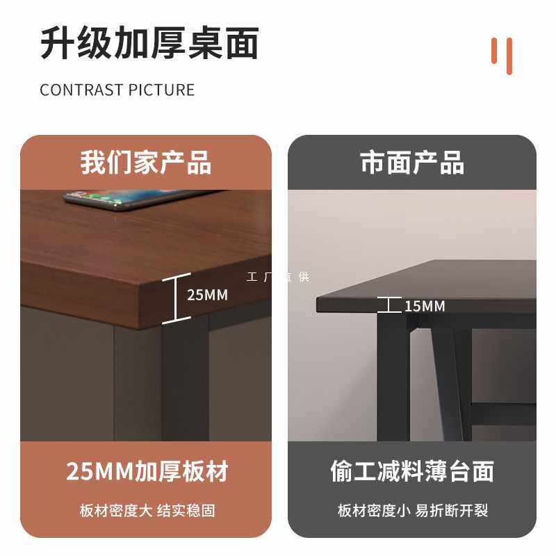 ft电脑桌电竞游戏家用简约带穿线孔风冷机箱位书架一体台式加厚桌