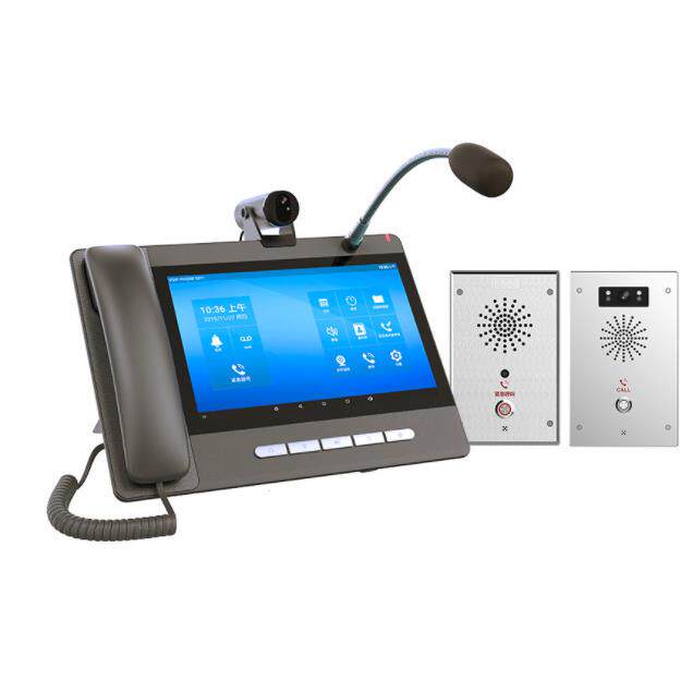 IP网络对讲系统一键报警接收主机双向语音对讲SIP可视ip电话机