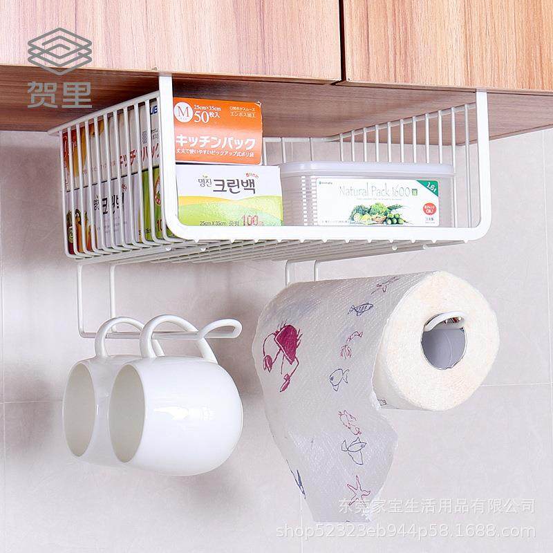 贺里厨房橱柜隔层下挂篮置物架吊柜下挂架衣柜收纳整理层架