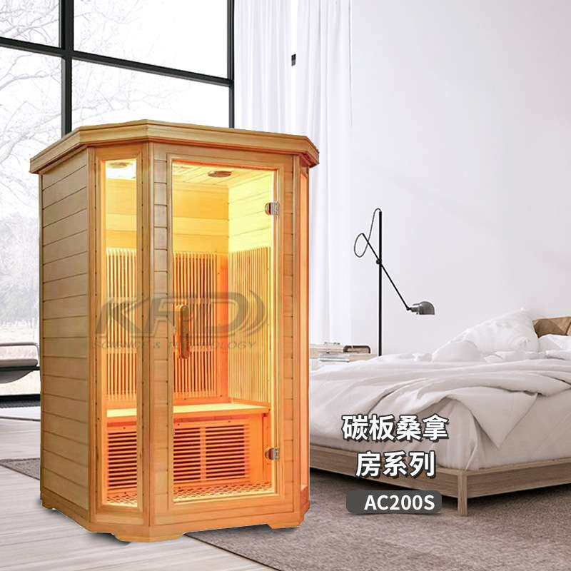 工厂智能恒温碳板桑拿房系列家用单人移动铁杉木汗蒸房质量保证
