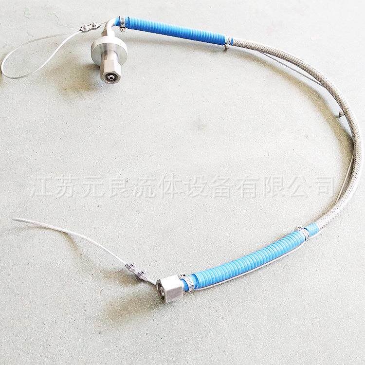 厂家供应高压金属软管快速手轮连接气瓶汇流排防脱落不锈钢软管