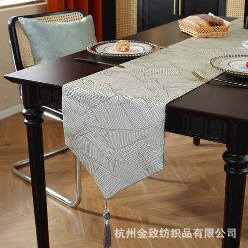 法式桌旗轻奢高端茶桌垫布美式茶席长条桌布新中式茶旗盖布