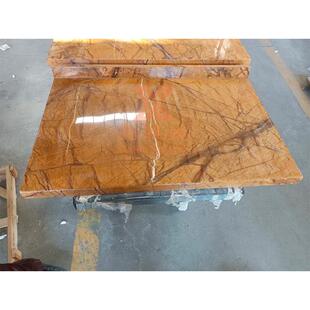 加定工制水磨石天然大理石桌饭店小圆长方形台面餐桌水磨石台面