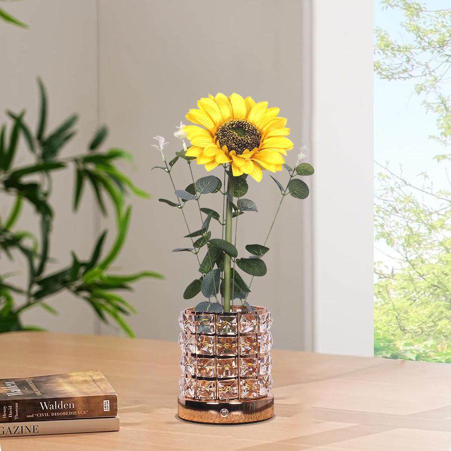 led向日葵小夜灯仿真花盆栽装饰灯家居客厅餐桌摆件氛围感台灯,鲜花速递/花卉仿真/绿植园艺,割草机/草坪机,淘宝优惠券,粉丝福利购,淘宝优惠卷