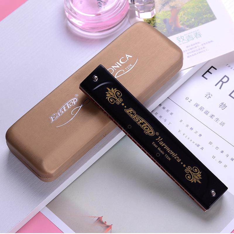 EASTTOP东方鼎22孔复音口琴C调学生成人演奏口琴黑色铜外壳,鲜花速递/花卉仿真/绿植园艺,割草机/草坪机,淘宝优惠券,粉丝福利购,淘宝优惠卷