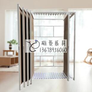 木门不锈钢门展示架门框木门展架翻页抽拉组合展柜货品架子