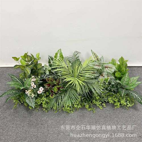 仿真绿植套装组合假花仿真花卉隔断花槽花箱售楼部餐厅装饰花草