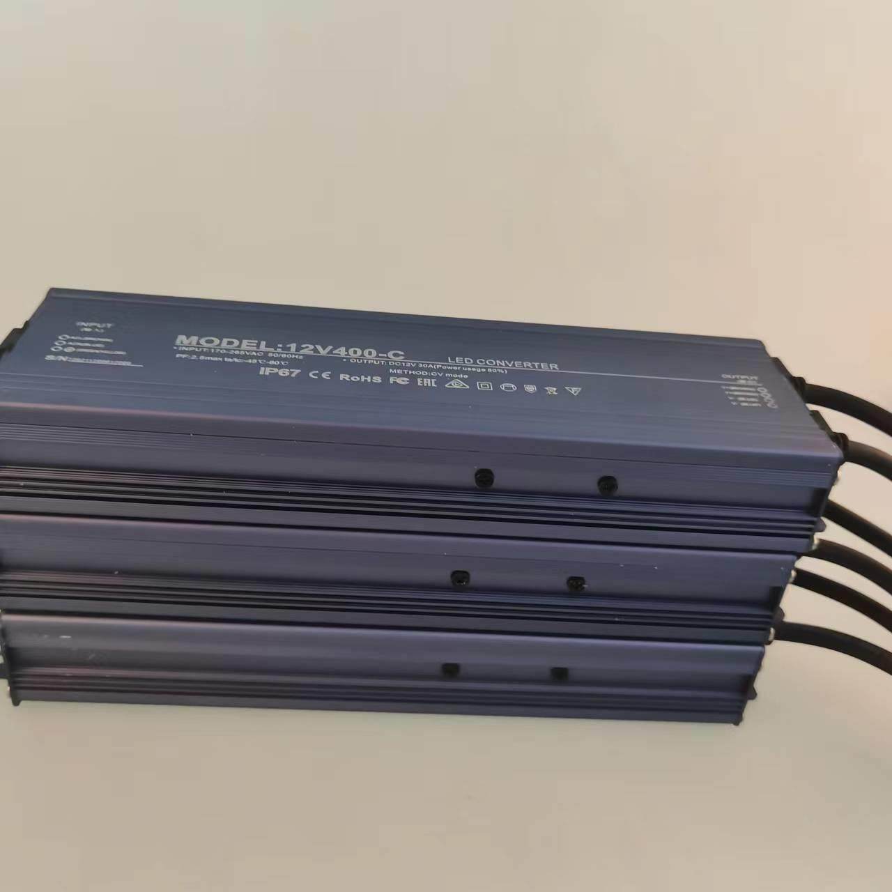 LED防雨电源驱动12v400w室外灯带电源恒压电源LED防雨防水电源