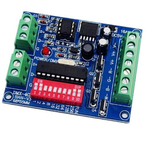 LEDDMX512恒压板共阳WS-DMX-4CH-BAN-V3DC5V-24V控制器