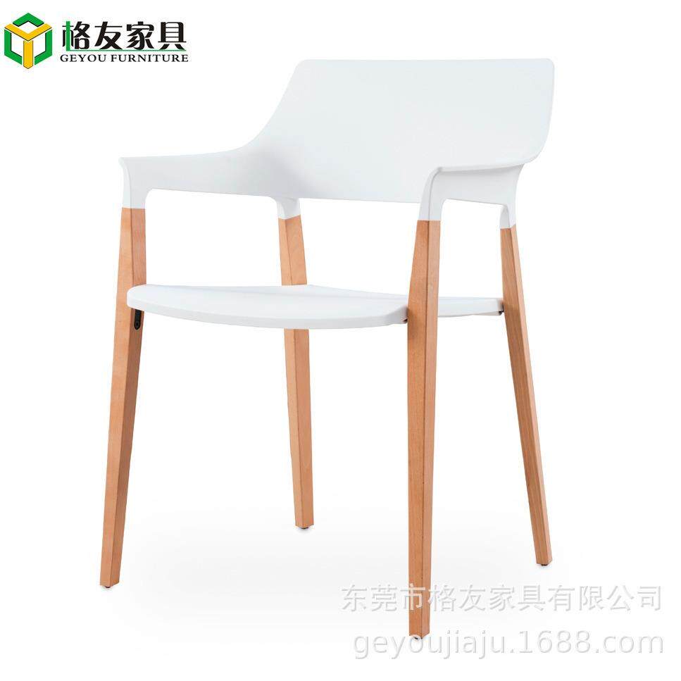 促销图书馆阅览椅售楼部洽谈椅奶茶店塑料靠背椅北欧电脑书桌椅