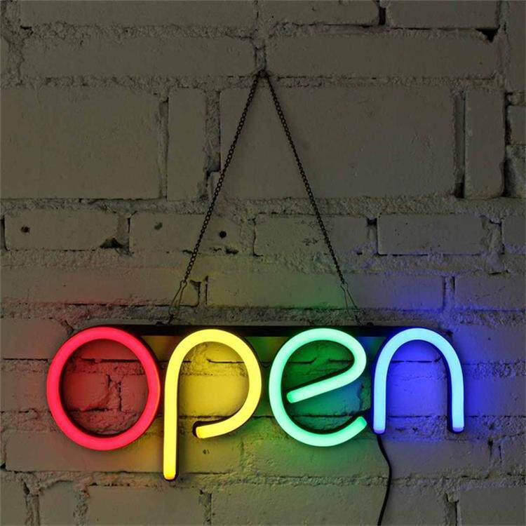 OPEN霓虹广告牌OPEN悬挂灯牌霓虹标识广告灯牌色彩美丽价格实惠