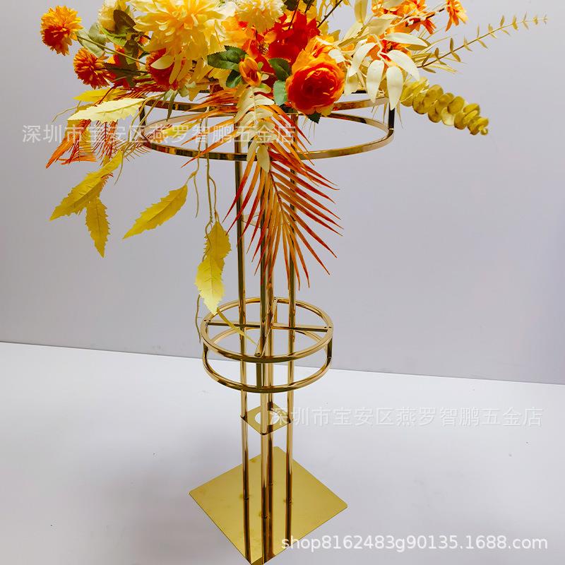 婚庆道具圆形插花主桌装饰摆件花架舞台婚礼堂路引主桌台布置