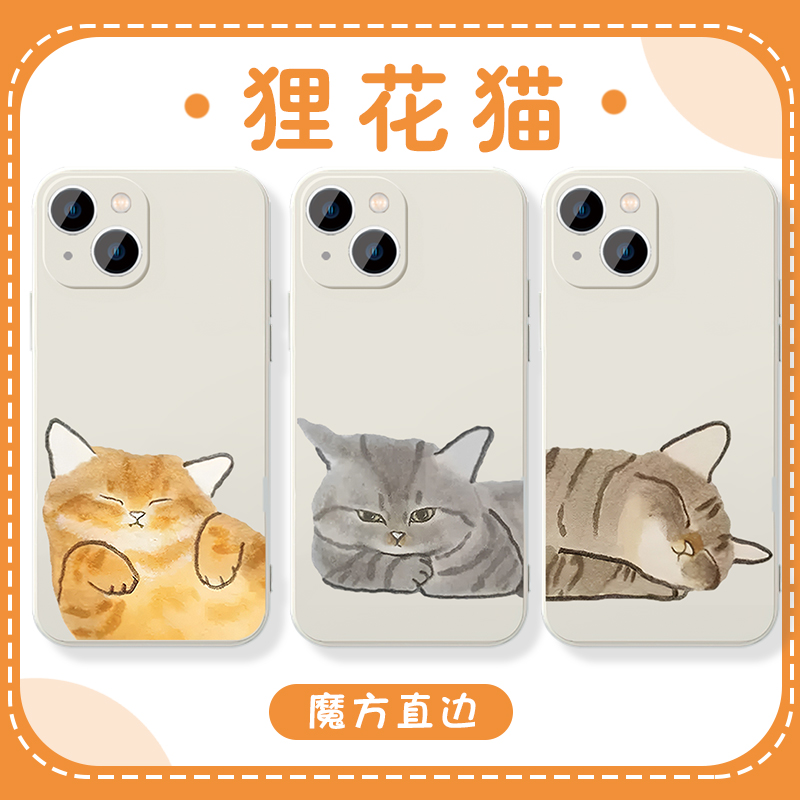 狸花猫情侣猫咪可爱卡通