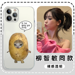 柳智敏同款手机壳苹果16华为mate60土豆iPhone15promax小猫pura70一加13明星OPPO搞怪vivo趣味14Karina40周边