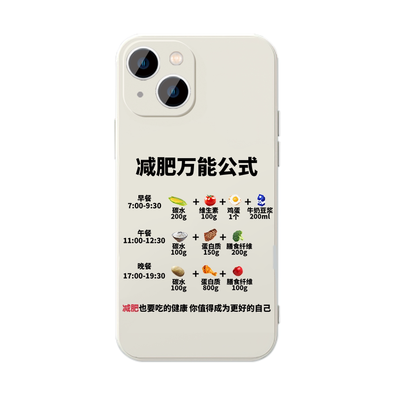 万能减肥公式自律透明软壳