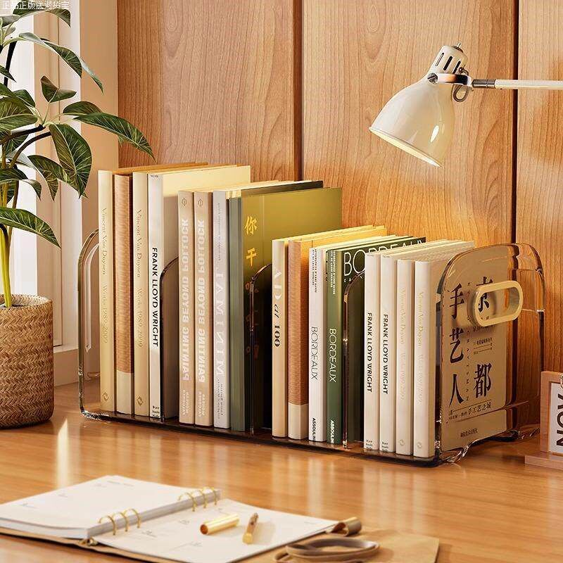 速发桌子上放的书架子简易置物架儿童小书架桌面收纳盒桌文具笔筒