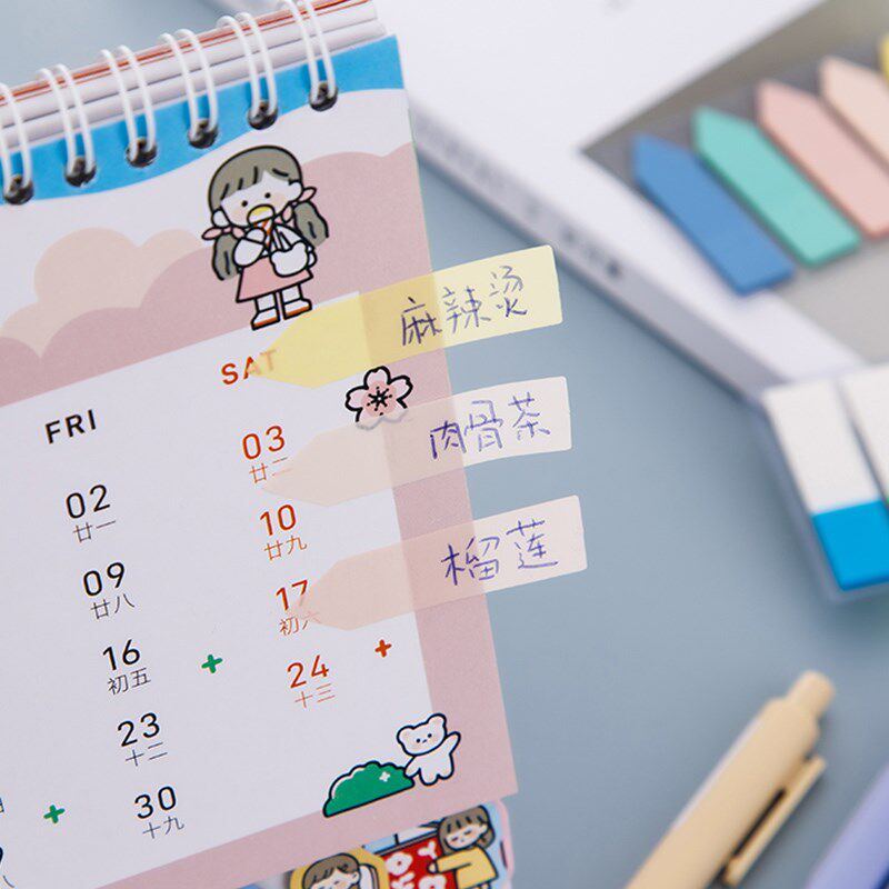 速发开学文具便签贴索引标签纸可书写标记小条塑料书签记号学生用