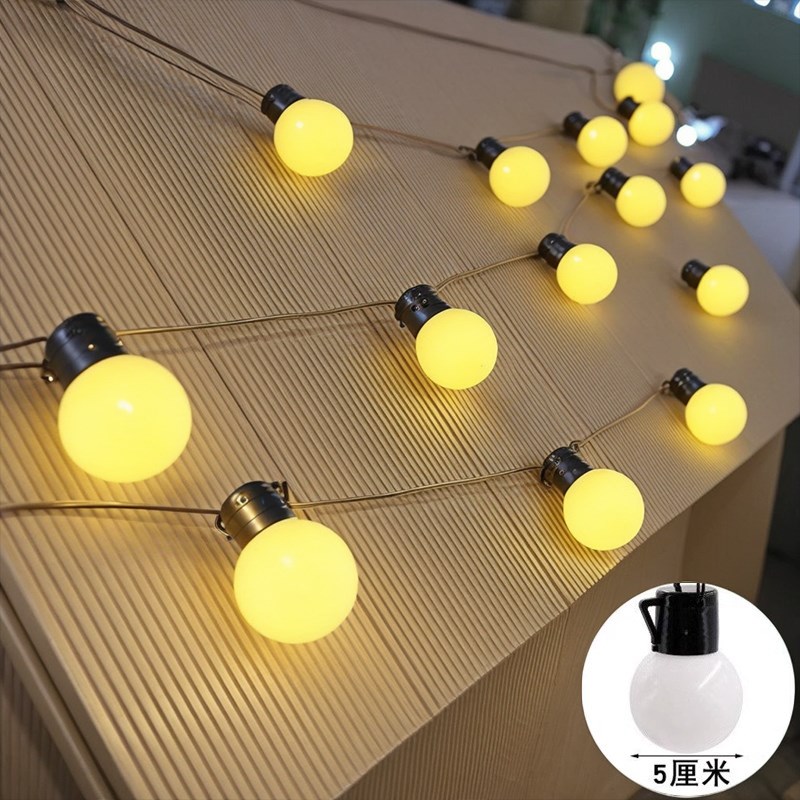 速发户外露营氛围灯大圆野灯串彩灯带帐幕天篷装饰灯球营款