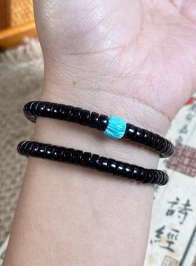 天然黑金椰蒂原创男女情侣款椰蒂大肠酒蒙子百搭文玩手串椰蒂药片