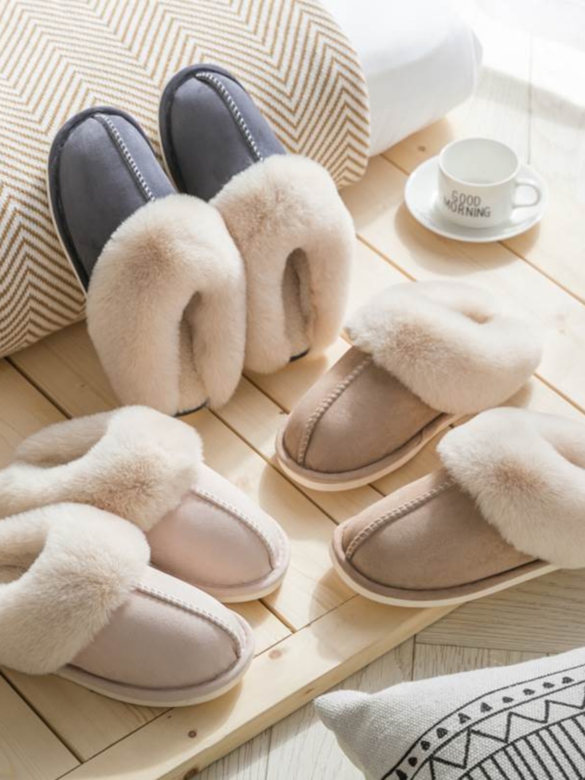 winter Women Indoor Shoes Bedroom Slippers For Home Mens men