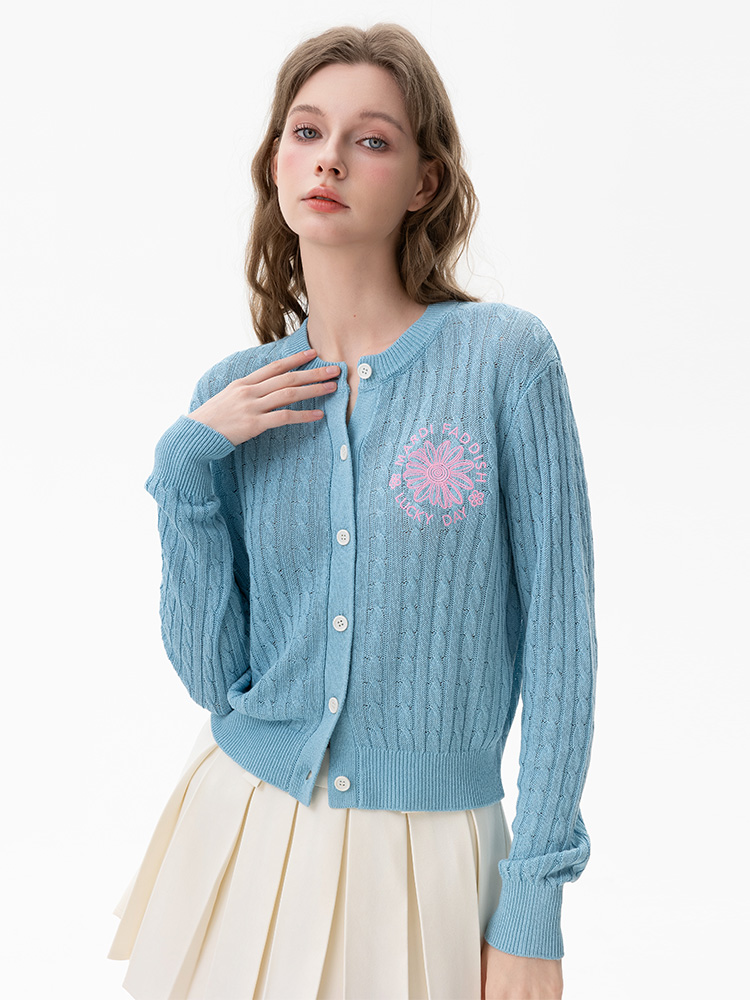 Mardi多巴胺上衣25春夏季新款穿搭莫代尔针织开衫薄外套显瘦百搭