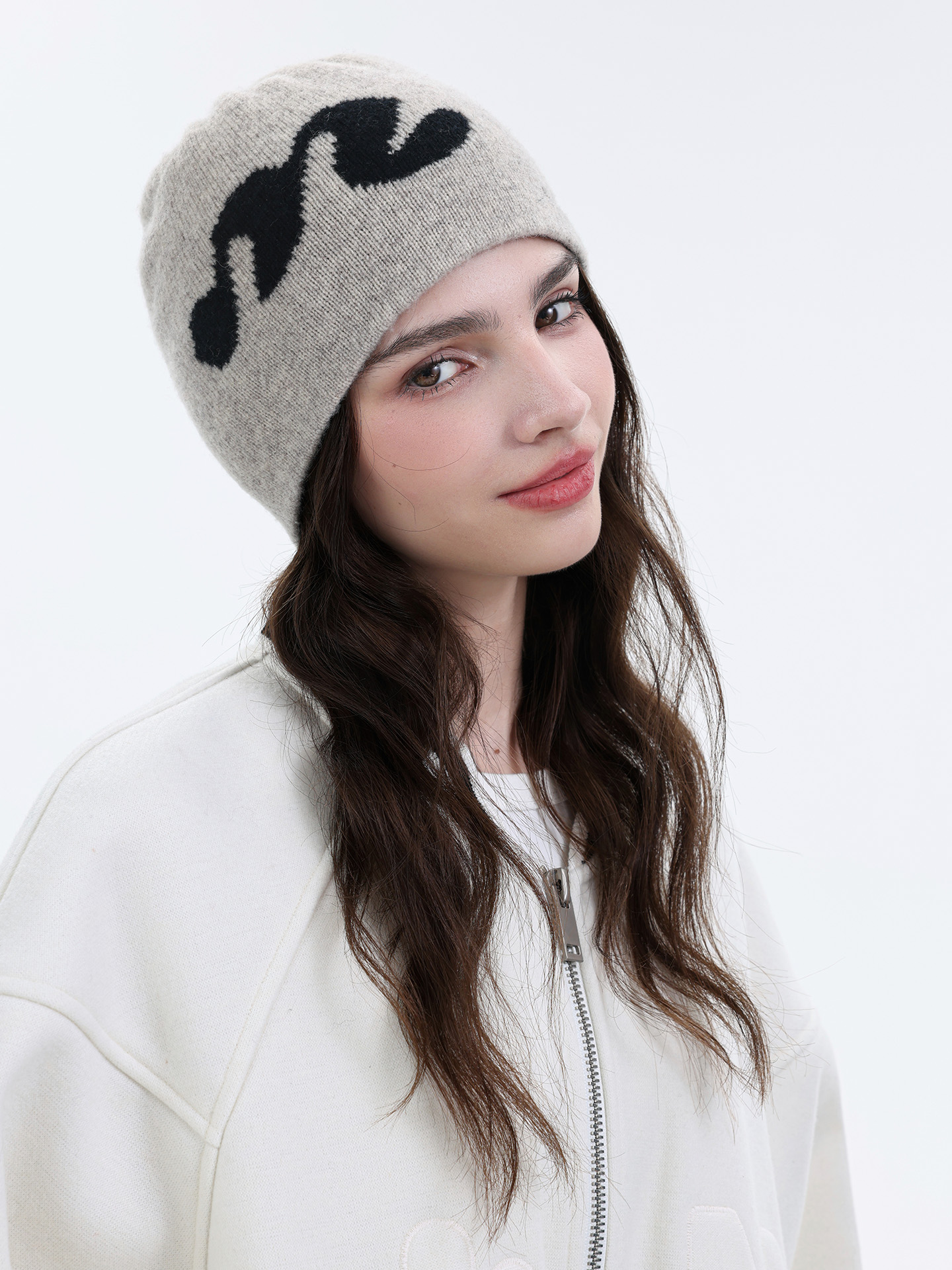 Mardi韩系25秋冬季100%羊毛针织帽女时尚休闲保暖显脸小毛线帽子